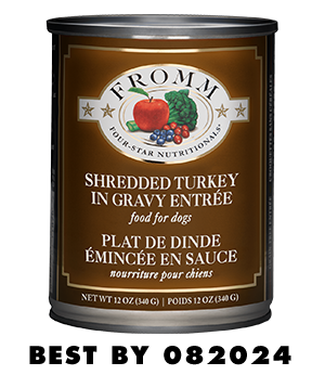 Four-Star Shredded Turkey in Gravy Entrée Food for Dogs